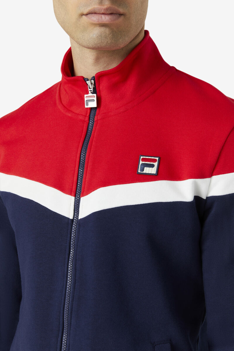 Men's Fila Flint Track Jacket Jackets Navy | cPh6YzsDIhq