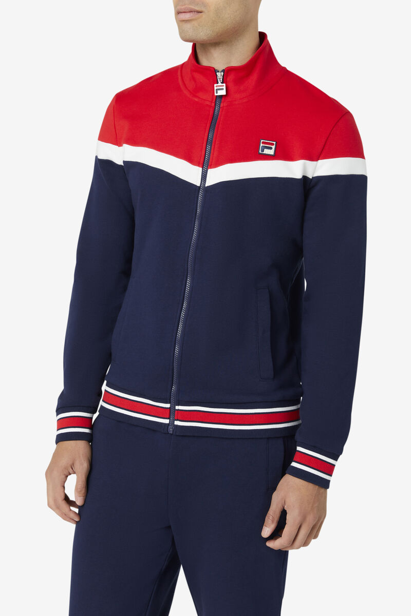 Men's Fila Flint Track Jacket Tracksuits Navy | 23aC1GWwYNI