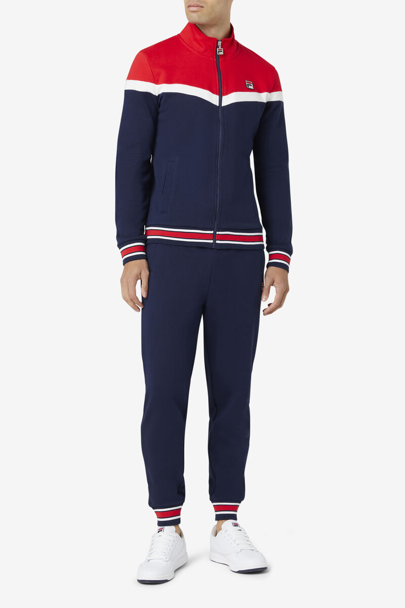 Men's Fila Flint Track Jacket Tracksuits Navy | 23aC1GWwYNI