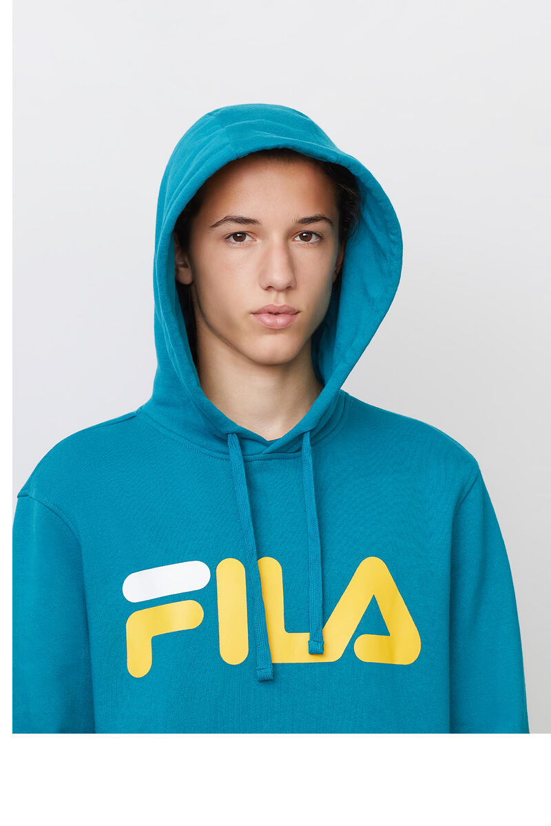 Men's Fila Flori Hoodie Hoodies Blue / Gold / White | mXKbBIGEjSc