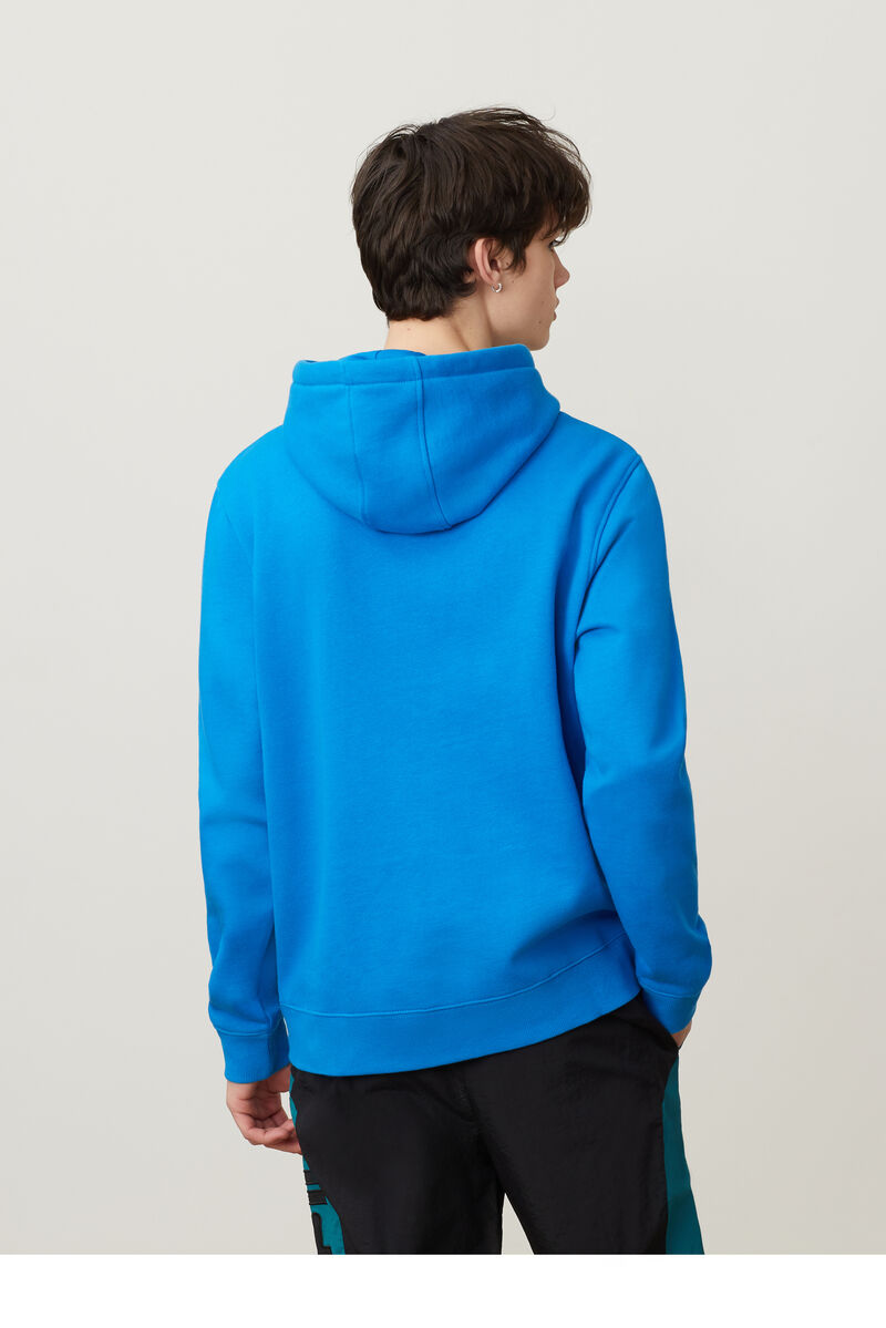 Men's Fila Flori Hoodie Hoodies Blue Light Turquoise / White / Black | XbNjkEG1Lsk