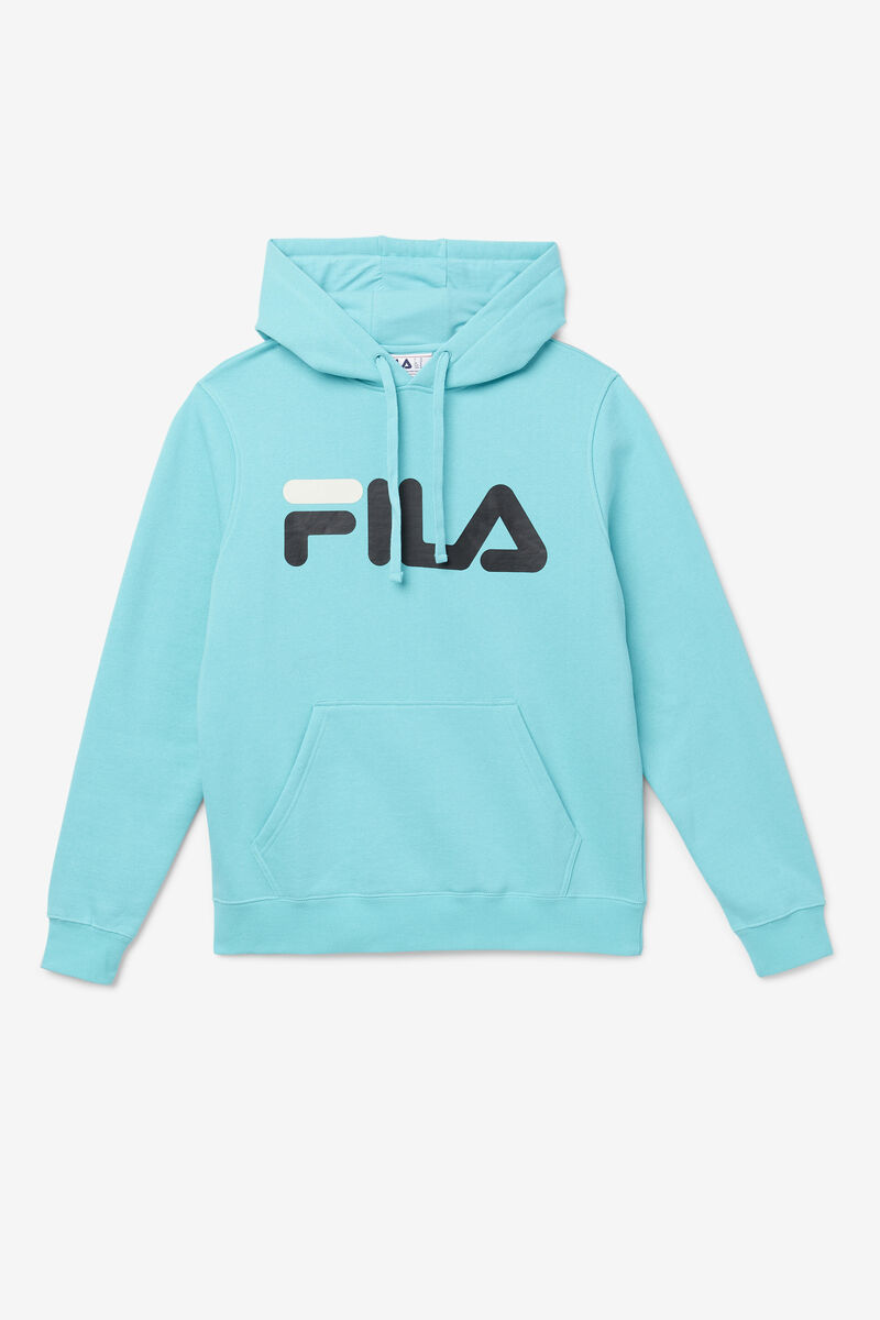 Men\'s Fila Flori Hoodie Hoodies Blue Turquoise / Black | gO6XrFlYQcM
