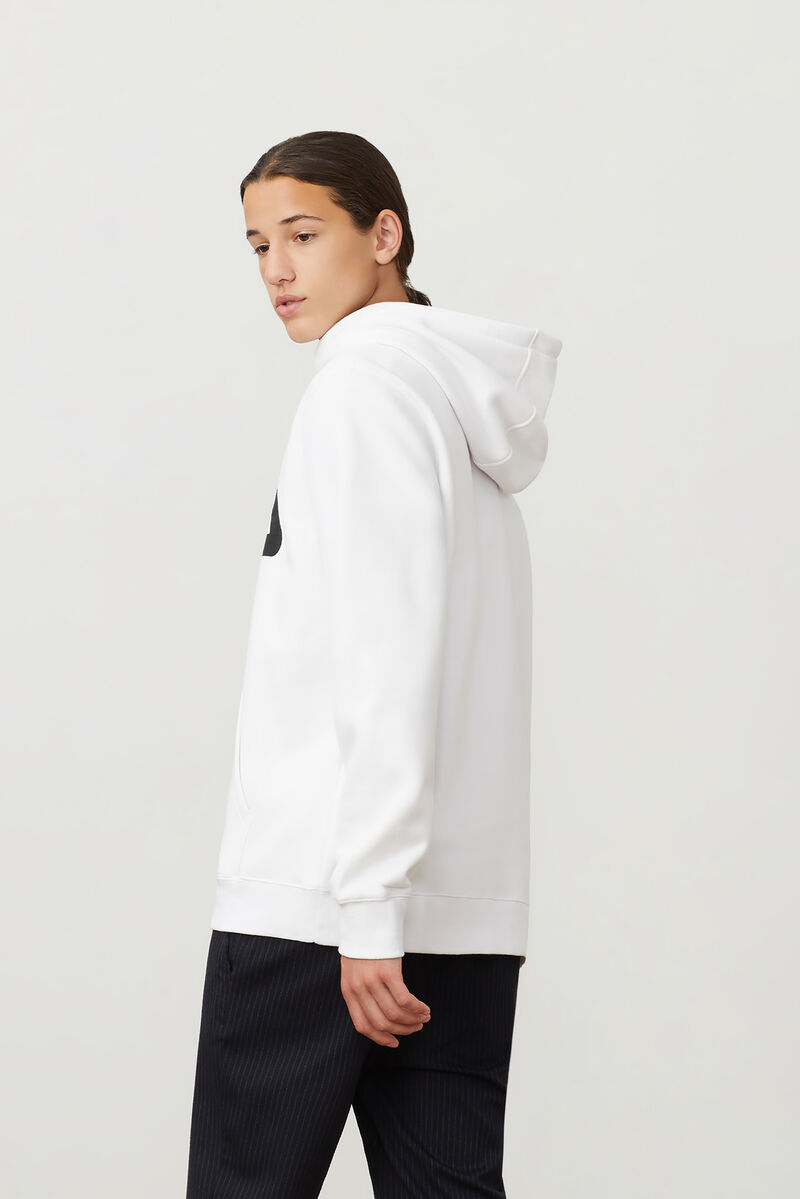 Men's Fila Flori Hoodie Hoodies White / Red / Black | 3QbAiSqiMIp
