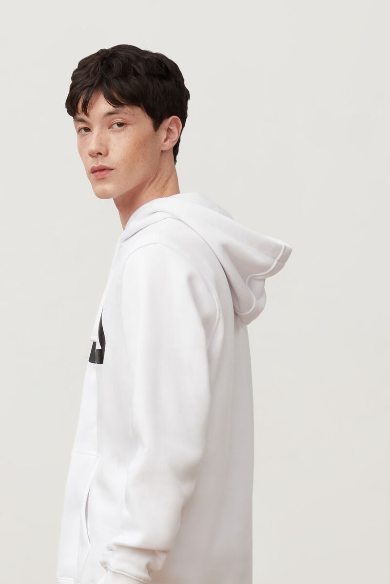 Men's Fila Flori Hoodie Hoodies White / Red / Black | 3QbAiSqiMIp