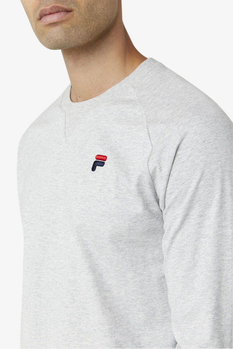 Men's Fila Flynn Long Sleeve Shirt Light Grey | 9OJlXkW4F6K