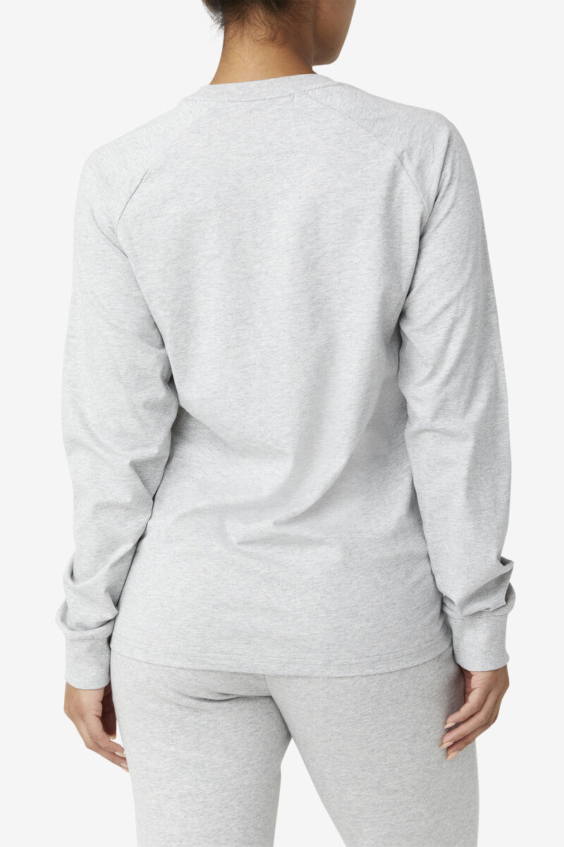 Men's Fila Flynn Long Sleeve Shirt Light Grey | 9OJlXkW4F6K