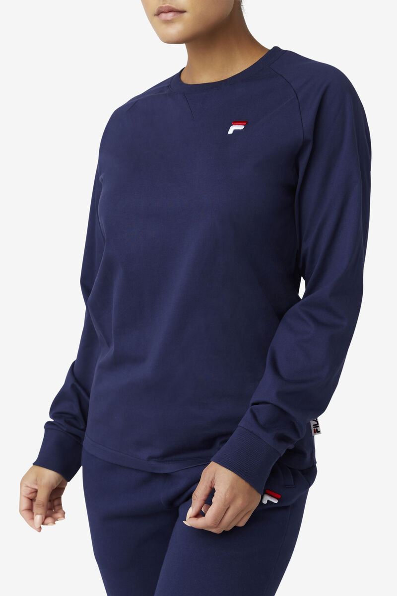 Men's Fila Flynn Long Sleeve Shirt Navy | acFK4rrBXU6
