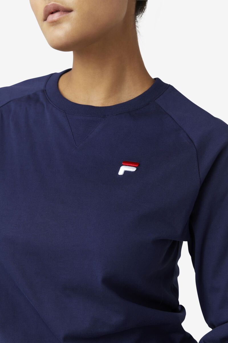 Men's Fila Flynn Long Sleeve Shirt Navy | acFK4rrBXU6