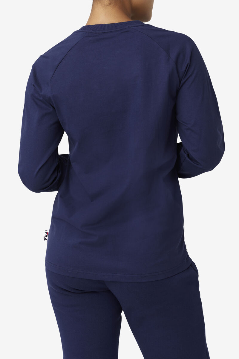 Men's Fila Flynn Long Sleeve Shirt Navy | acFK4rrBXU6