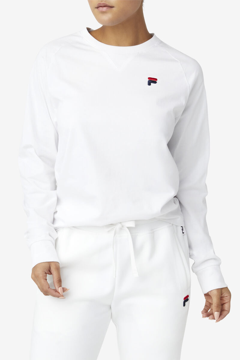 Men's Fila Flynn Long Sleeve Shirt White | ongag2ZToIq
