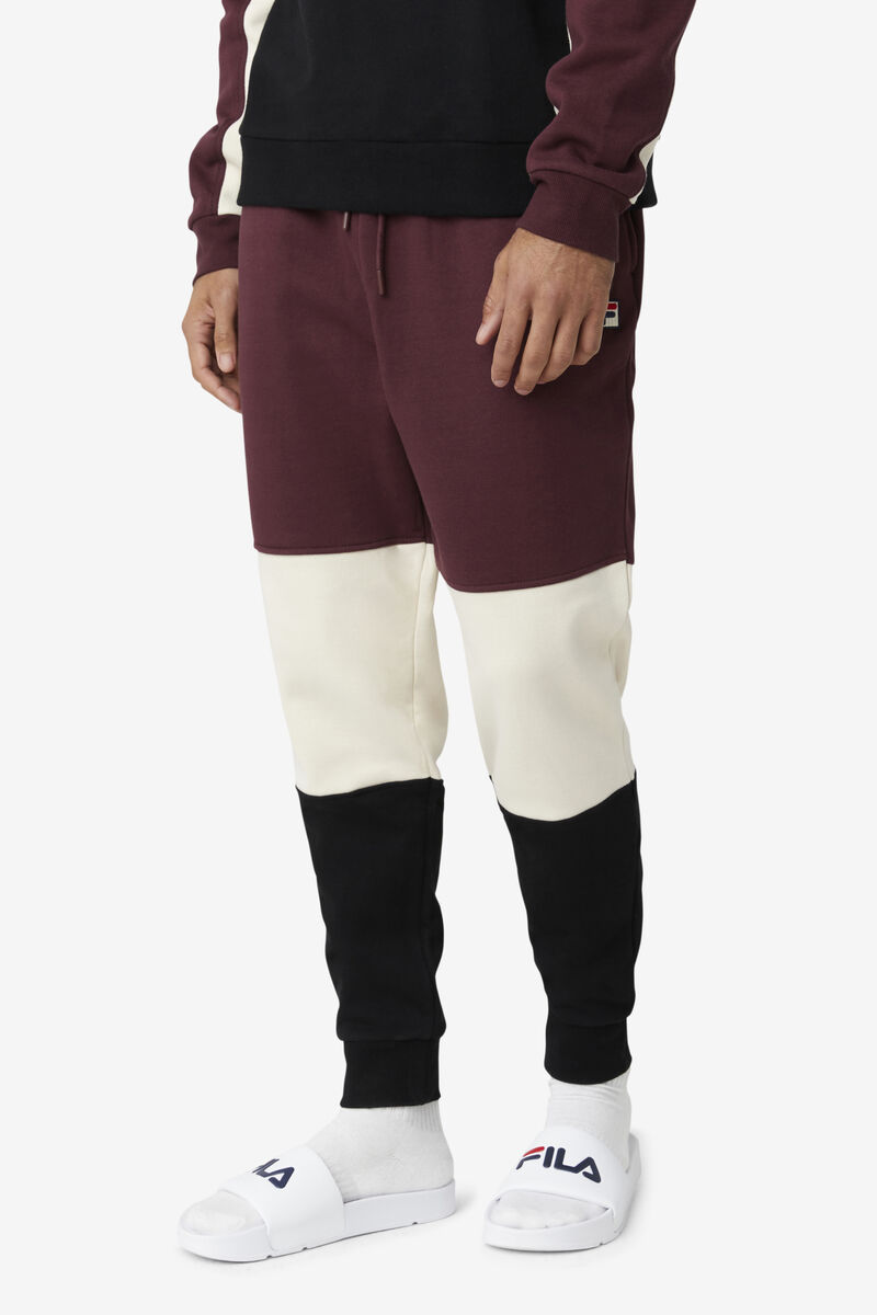 Men's Fila France Pant Pants Brown / Black | TELGtkqtgDl