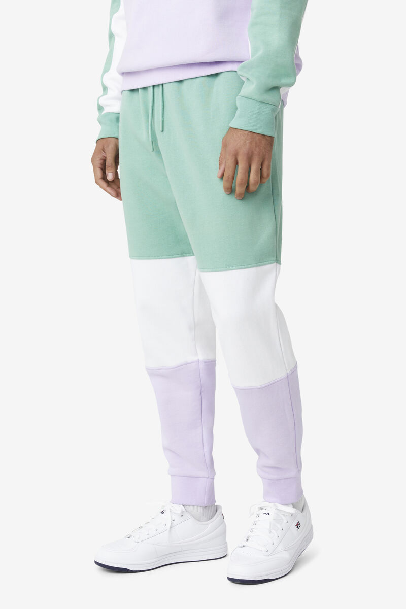 Men's Fila France Pant Pants White / Purple | WrzC7ZDvEmo