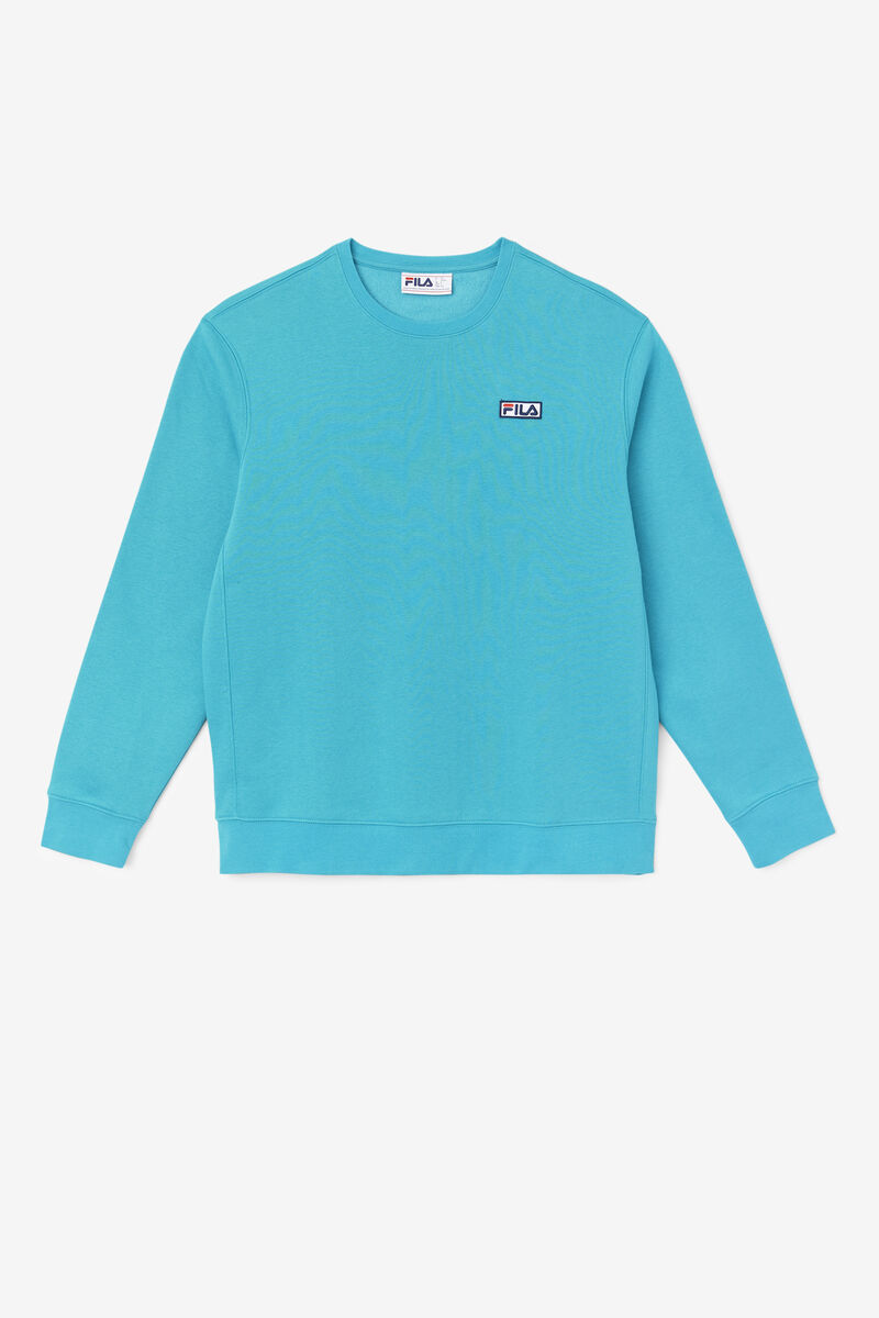 Men\'s Fila Garran Crew Sweatshirts Turquoise | xC555QPftYQ