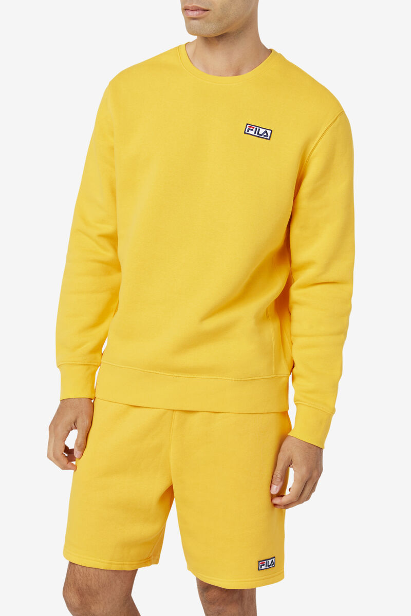 Men's Fila Garran Crew Sweatshirts Yellow | tuPFg2rIuNn