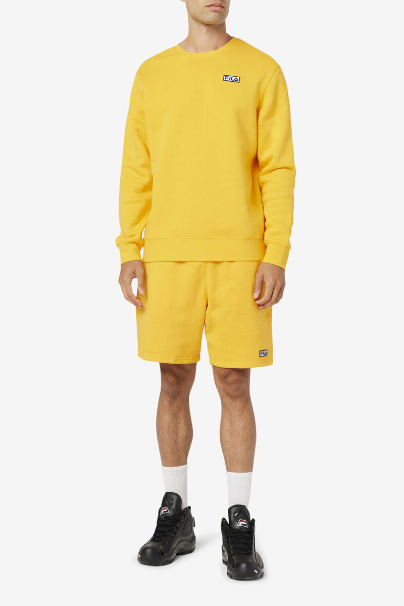 Men's Fila Garran Crew Sweatshirts Yellow | tuPFg2rIuNn