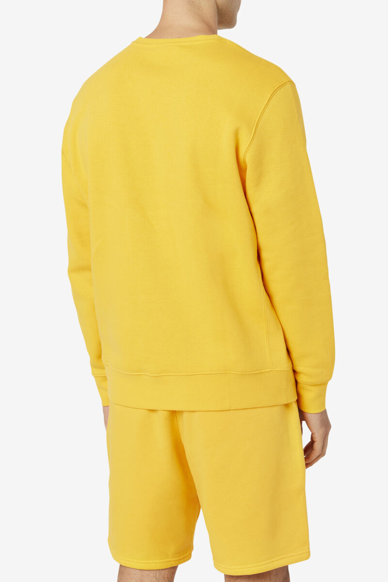 Men's Fila Garran Crew Sweatshirts Yellow | tuPFg2rIuNn