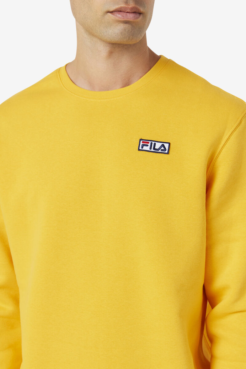 Men's Fila Garran Crew Sweatshirts Yellow | tuPFg2rIuNn