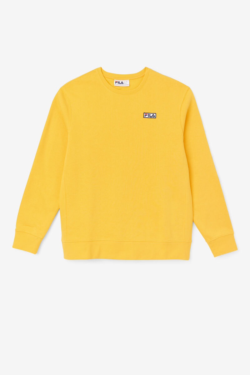Men\'s Fila Garran Crew Sweatshirts Yellow | tuPFg2rIuNn