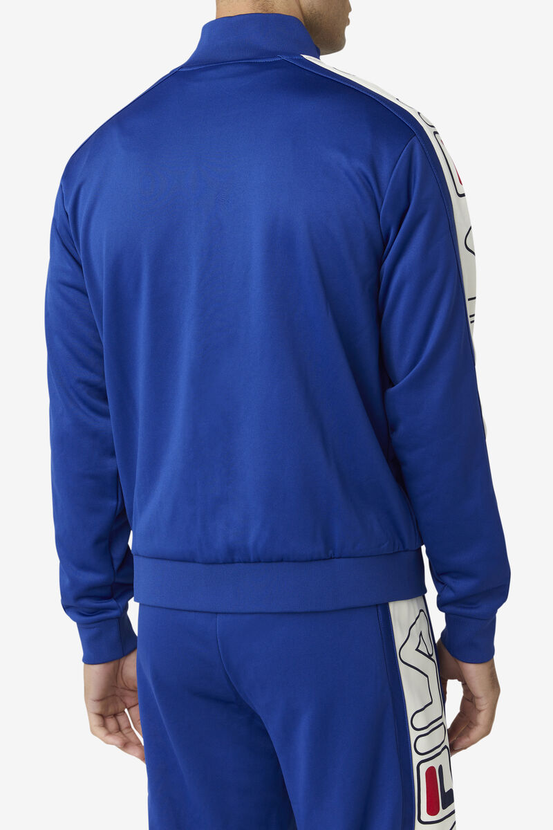 Men's Fila Gatlin Track Jacket Tracksuits Blue / Red | TEWd4Ssp9Vj
