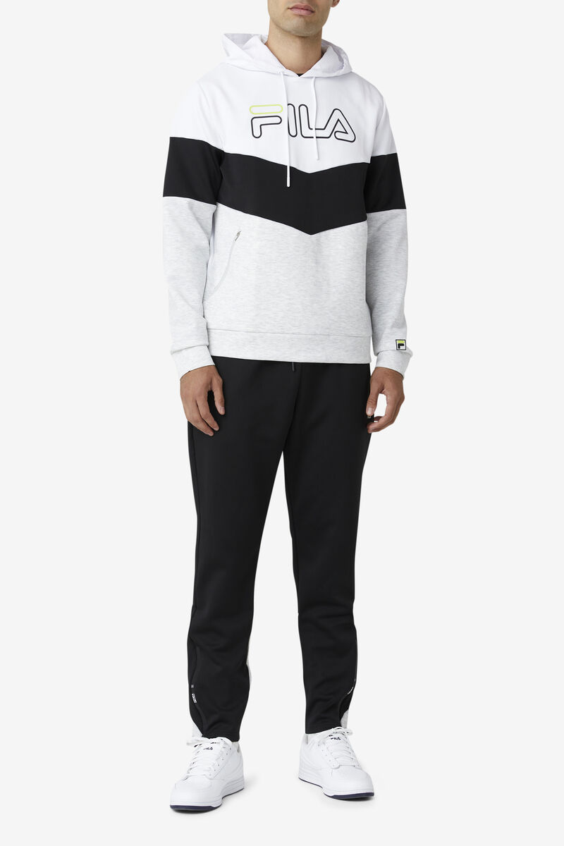 Men's Fila Gerado Tech Hoodie Hoodies White / Light Grey / Light Green | 1TXq51zm379