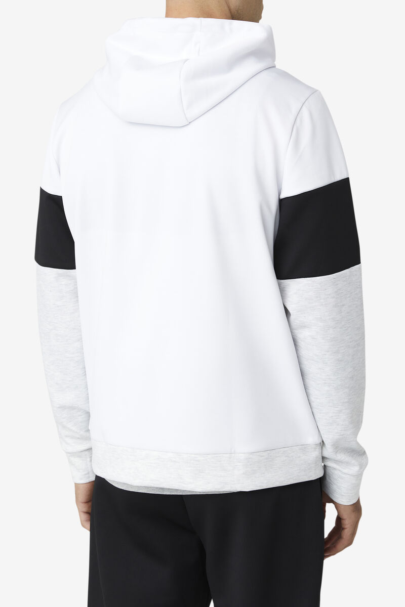 Men's Fila Gerado Tech Hoodie Hoodies White / Light Grey / Light Green | wqvpDxrYO1F