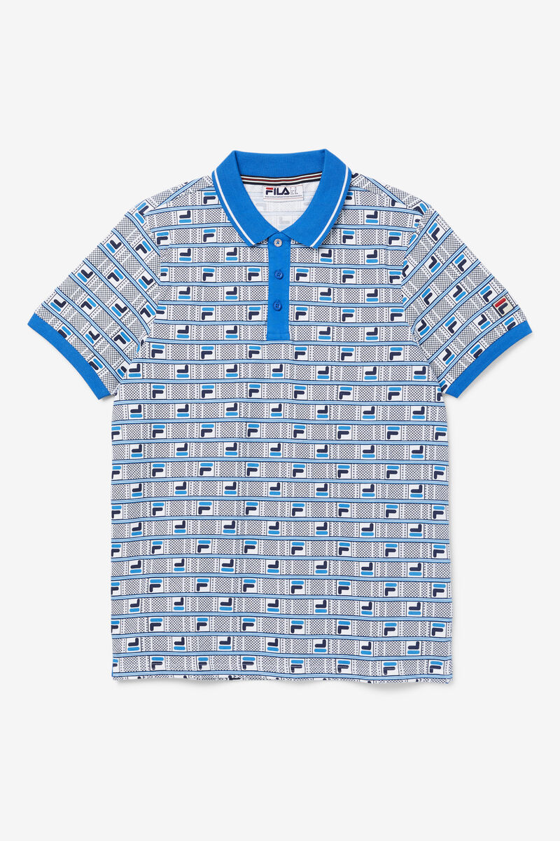Men\'s Fila Gianni Polo Polos Blue / White / Navy | KiyaHuVmD9p