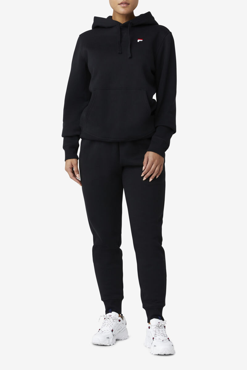 Men's Fila Godfrey Hoodie Hoodies Black | vPDKON9zt1T
