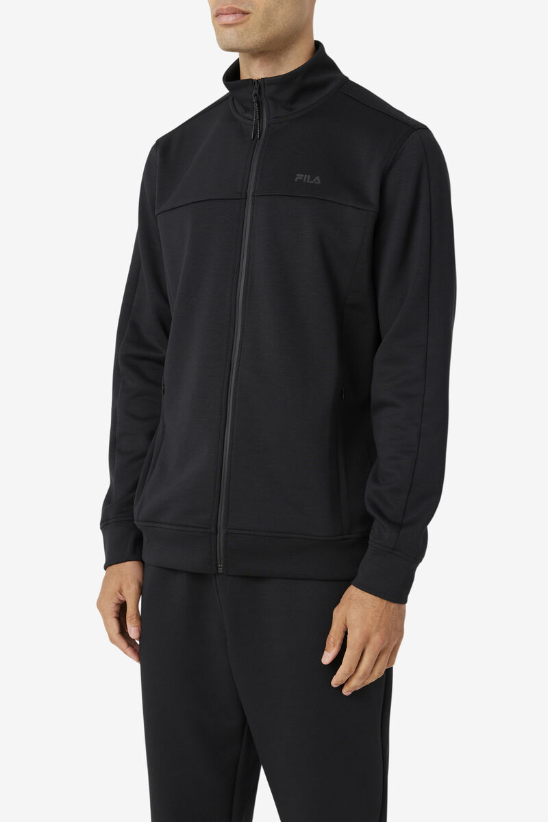 Men's Fila Gonal Zip Jacket Jackets Black | z6N8zEkRWdl