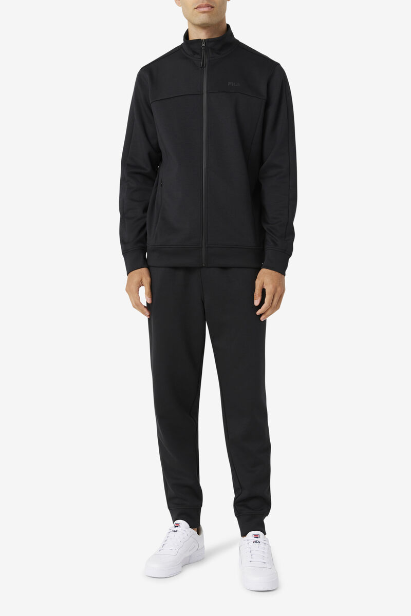 Men's Fila Gonal Zip Jacket Jackets Black | z6N8zEkRWdl