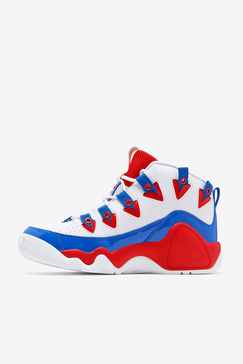 Men's Fila Grant Hill 1 Basketball Shoes | Fila Sneakers White / Red / Blue | TZNu4HB9y2R