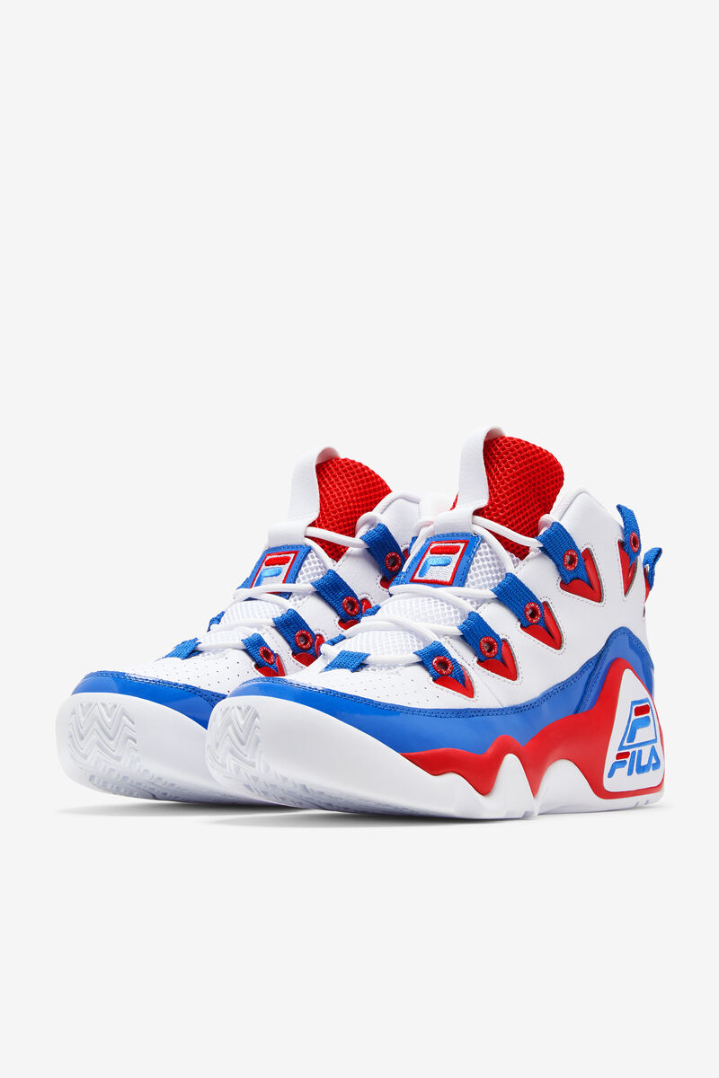 Men's Fila Grant Hill 1 Basketball Shoes | Fila Sneakers White / Red / Blue | TZNu4HB9y2R