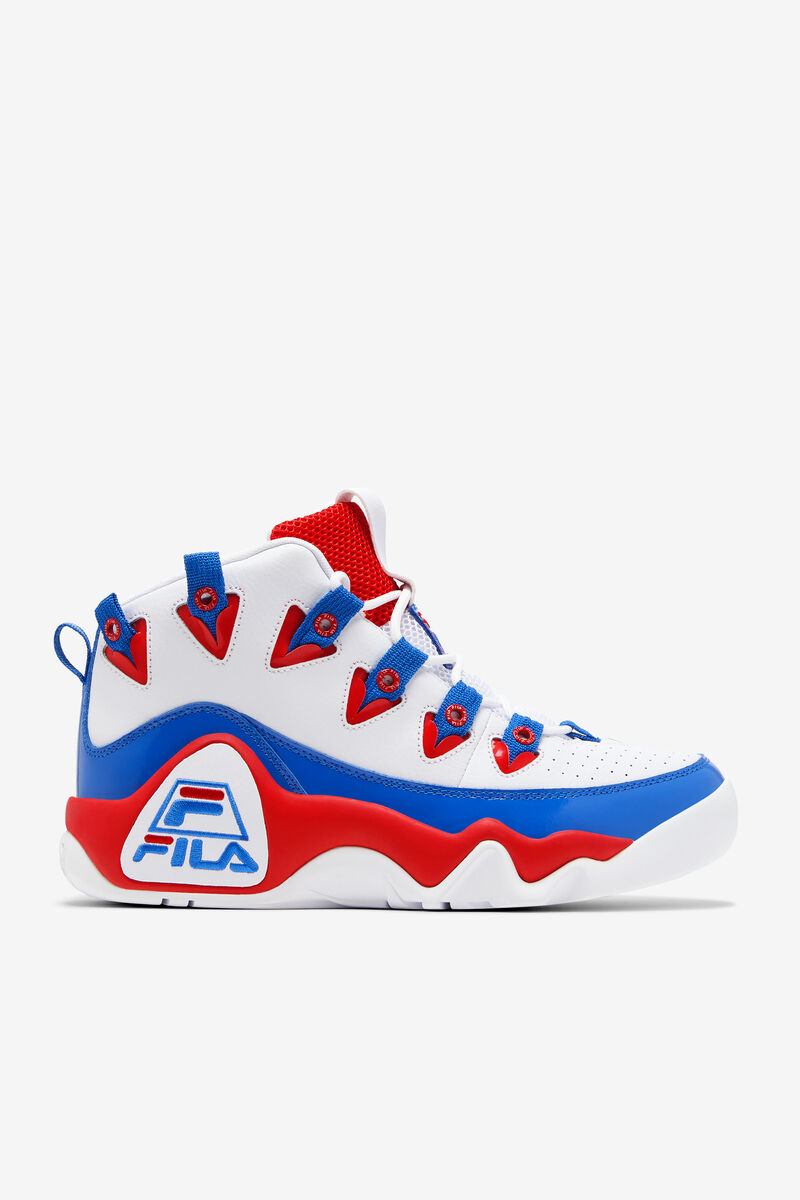 Men\'s Fila Grant Hill 1 Basketball Shoes | Fila Sneakers White / Red / Blue | TZNu4HB9y2R