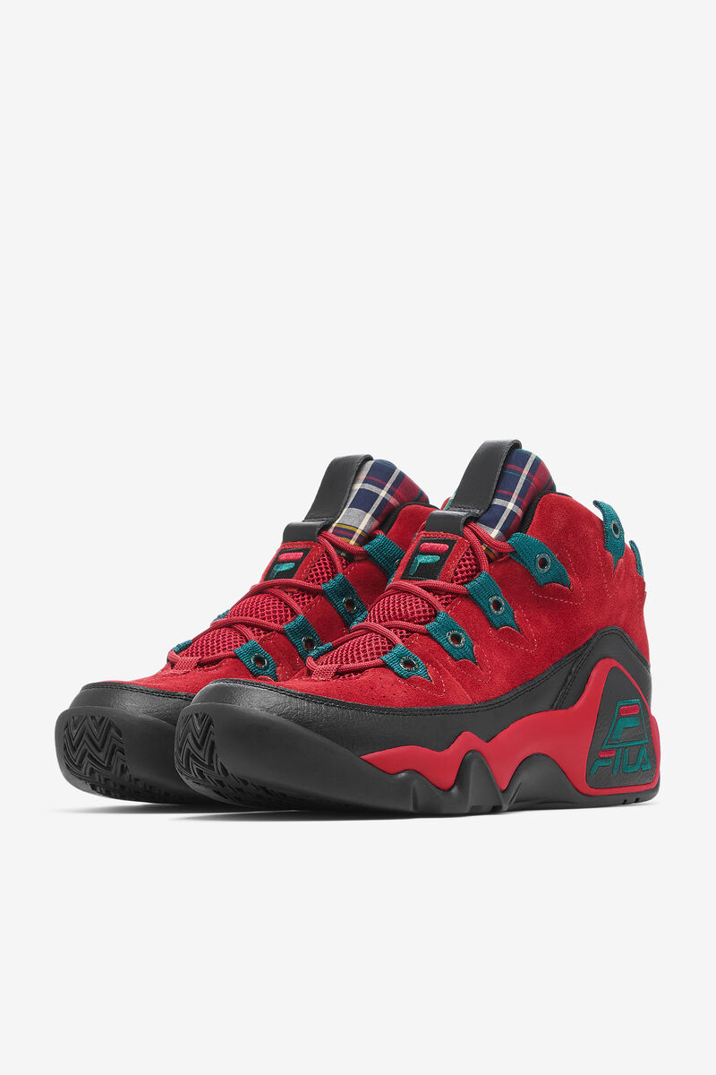 Men's Fila Grant Hill 1 Shoes - Plaid Tongue | Fila Sneakers Black | IQCggBZ1ZSi