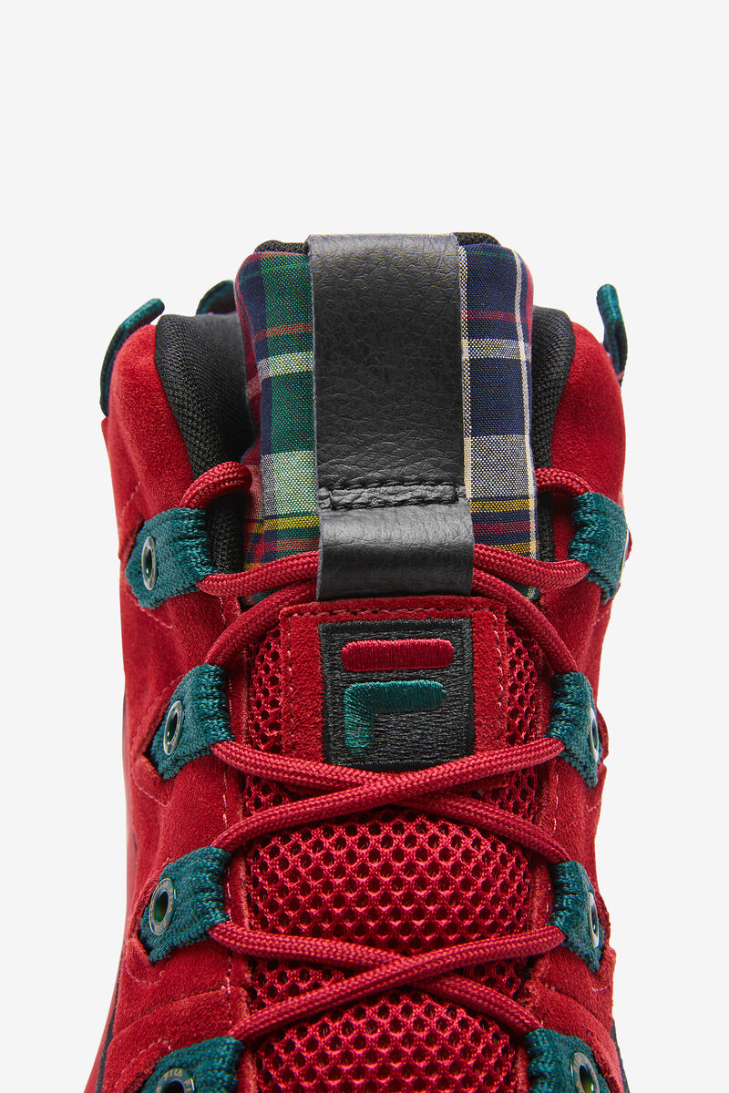 Men's Fila Grant Hill 1 Shoes - Plaid Tongue | Fila Sneakers Black | IQCggBZ1ZSi