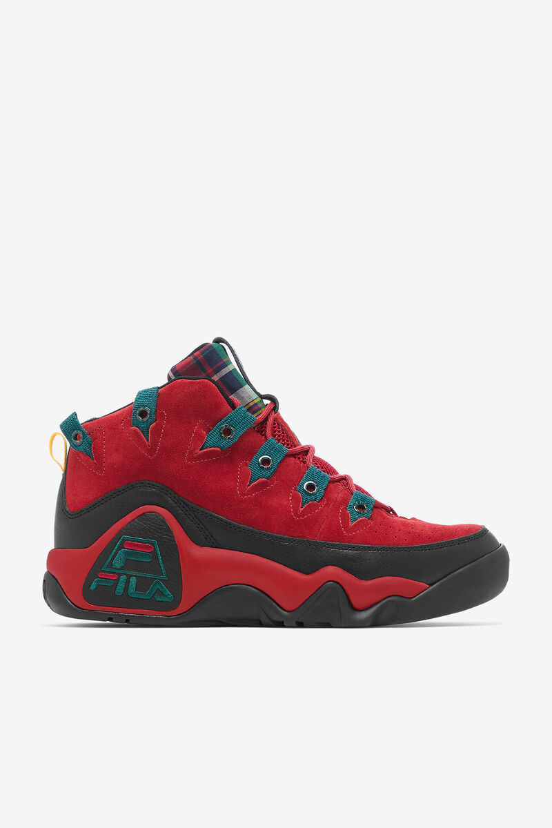 Men\'s Fila Grant Hill 1 Shoes - Plaid Tongue | Fila Sneakers Black | IQCggBZ1ZSi