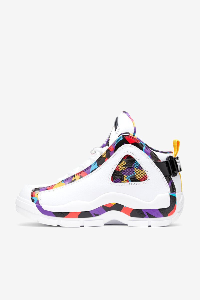 Men's Fila Grant Hill 2 '90s Basketball Shoes White / Black / Purple | oDkPEjrFitC