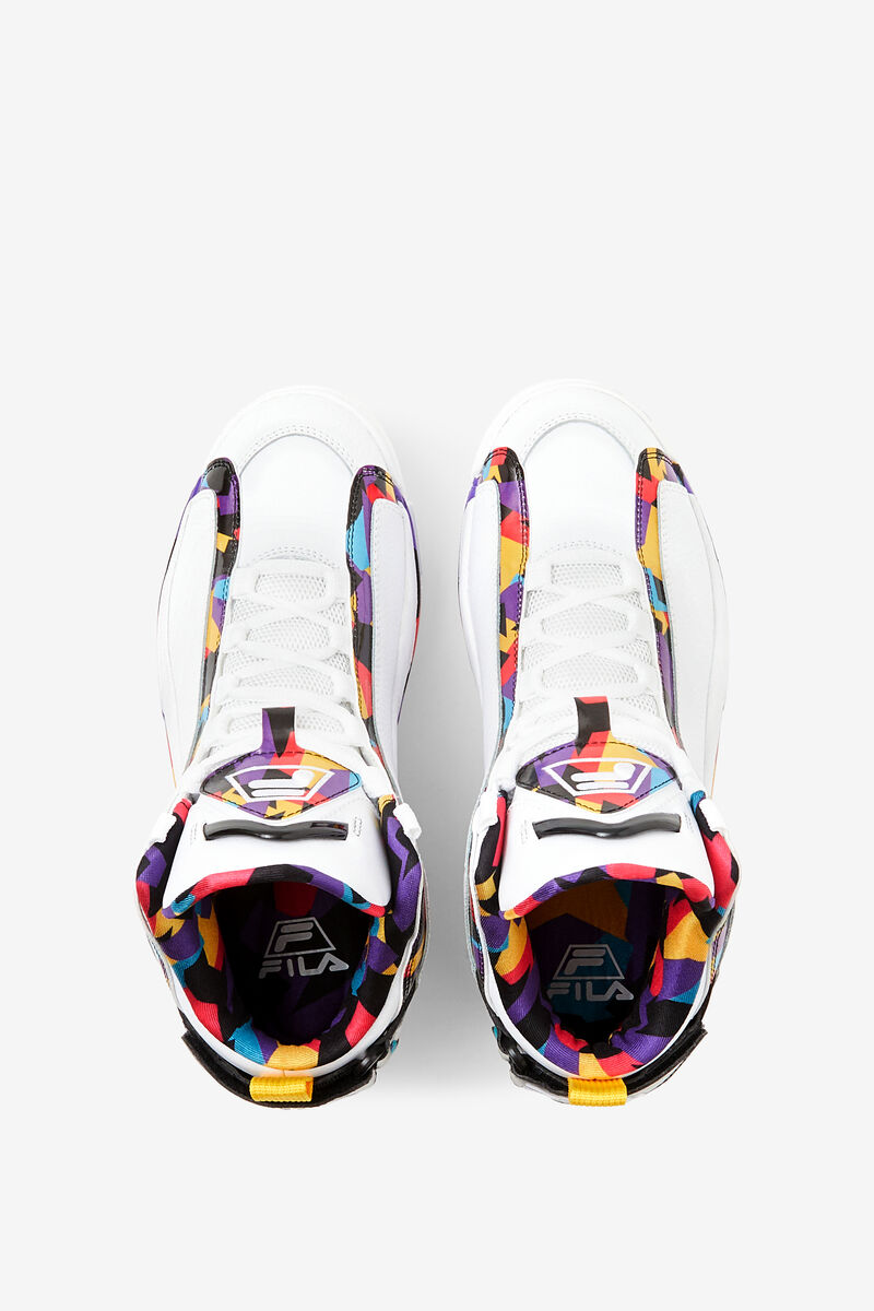 Men's Fila Grant Hill 2 '90s Basketball Shoes White / Black / Purple | oDkPEjrFitC