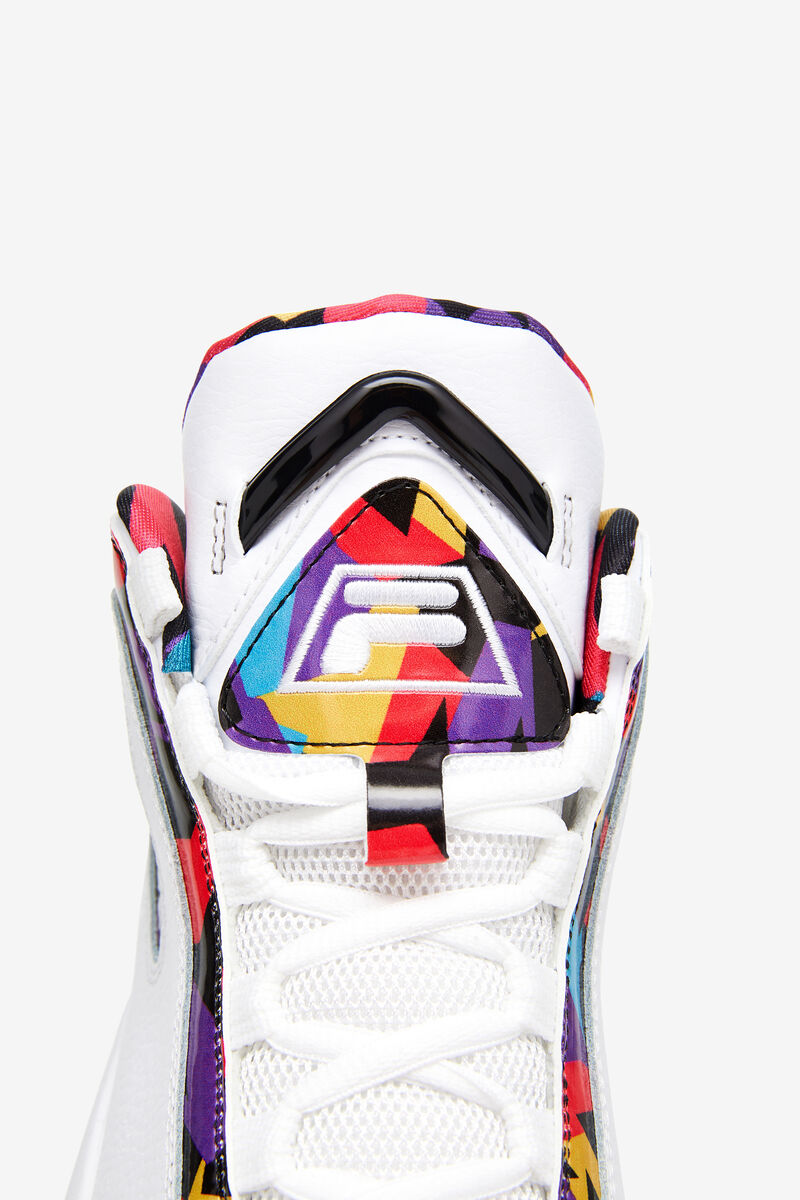 Men's Fila Grant Hill 2 '90s Basketball Shoes White / Black / Purple | oDkPEjrFitC