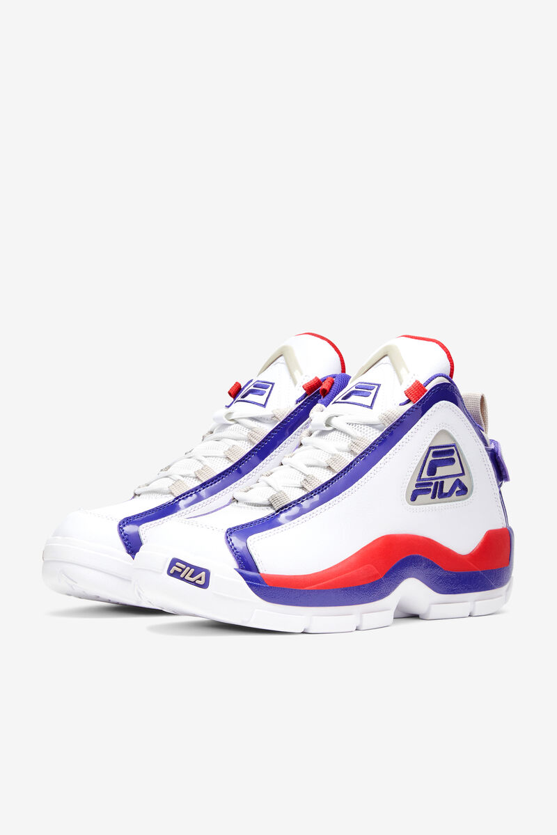 Men's Fila Grant Hill 2 Basketball Shoes White / Deep Blue | evSd2X4WmtN
