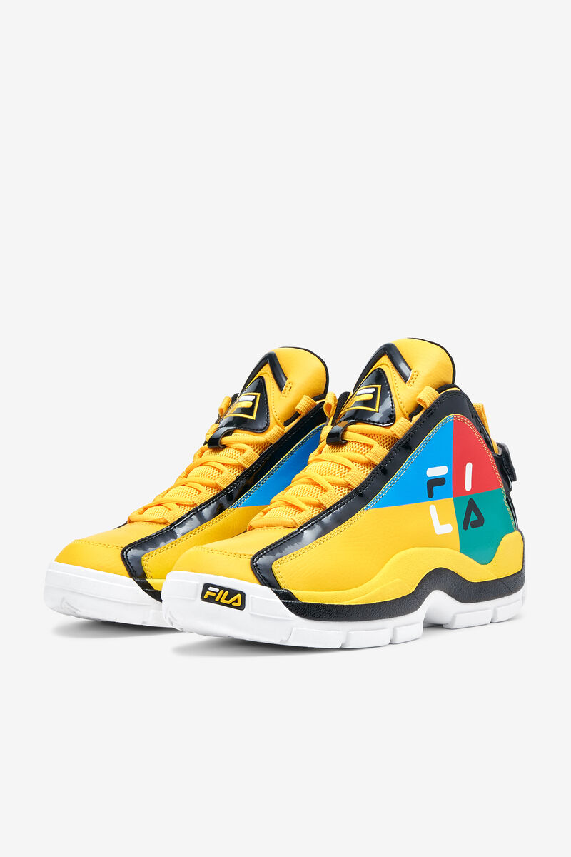 Men's Fila Grant Hill 2 Festival Basketball Shoes Black / Blue Light Turquoise | ZRBUh3w9O4O