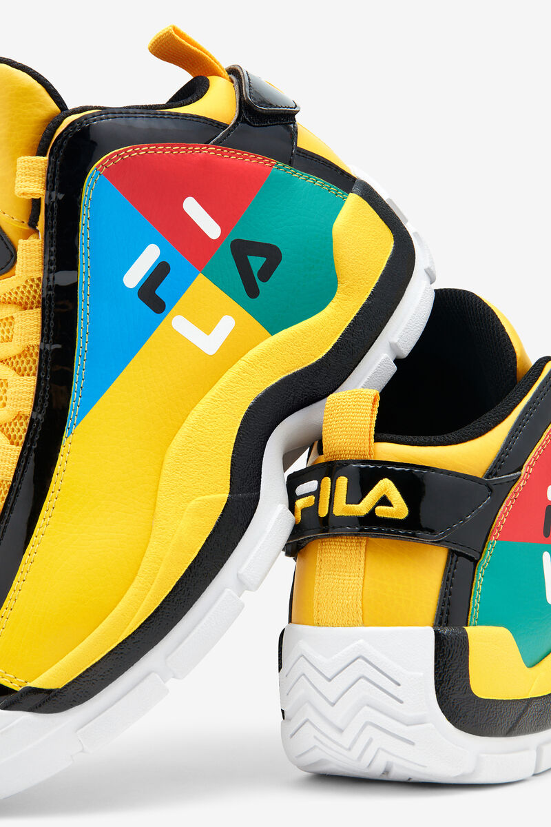 Men's Fila Grant Hill 2 Festival Basketball Shoes Black / Blue Light Turquoise | ZRBUh3w9O4O
