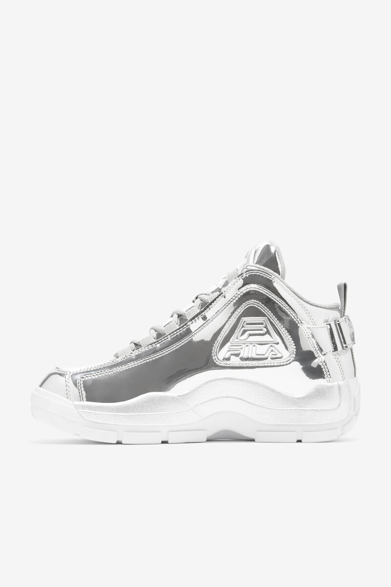Men's Fila Grant Hill 2 Metallic Basketball Shoes Metal Silver / Metal Silver / Metal Silver | PbeA2