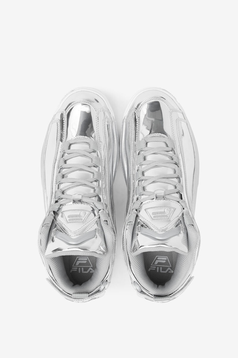 Men's Fila Grant Hill 2 Metallic Basketball Shoes Metal Silver / Metal Silver / Metal Silver | PbeA2