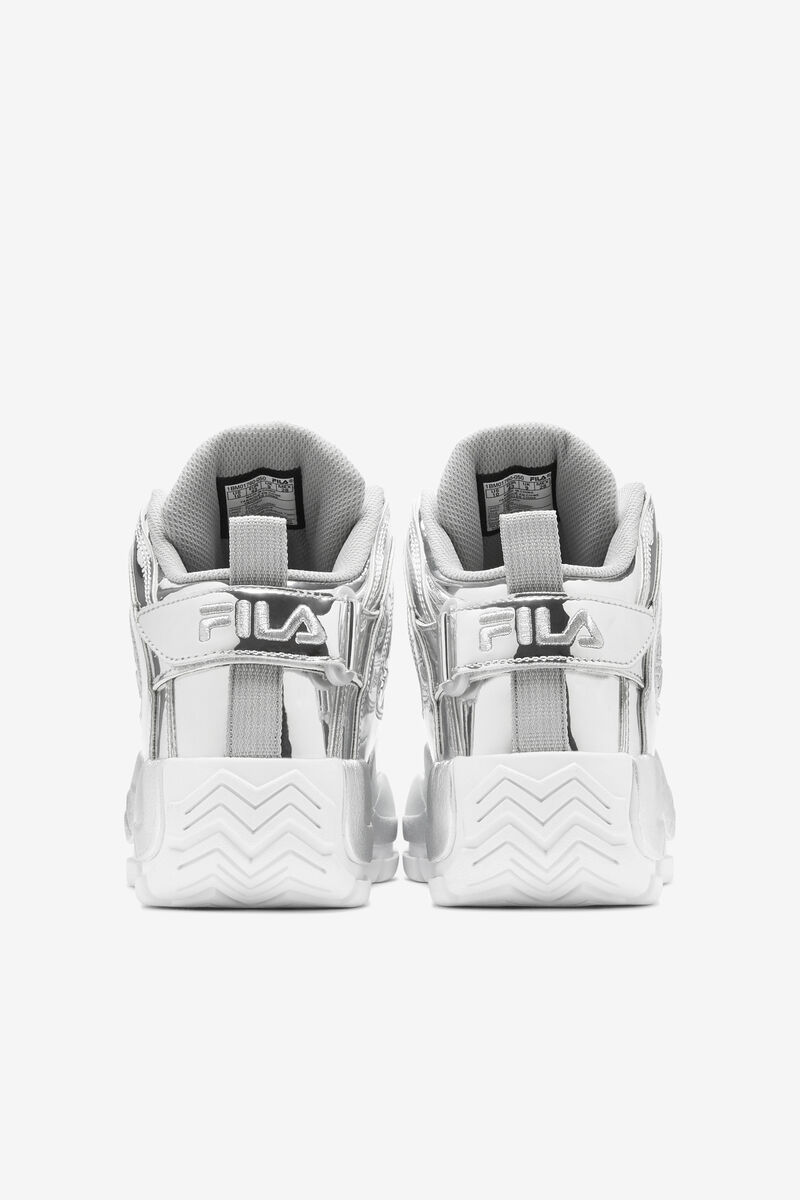 Men's Fila Grant Hill 2 Metallic Basketball Shoes Metal Silver / Metal Silver / Metal Silver | PbeA2