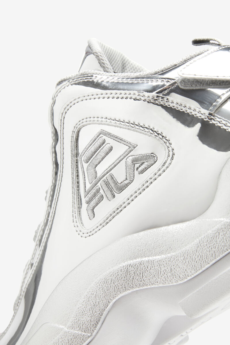 Men's Fila Grant Hill 2 Metallic Basketball Shoes Metal Silver / Metal Silver / Metal Silver | PbeA2