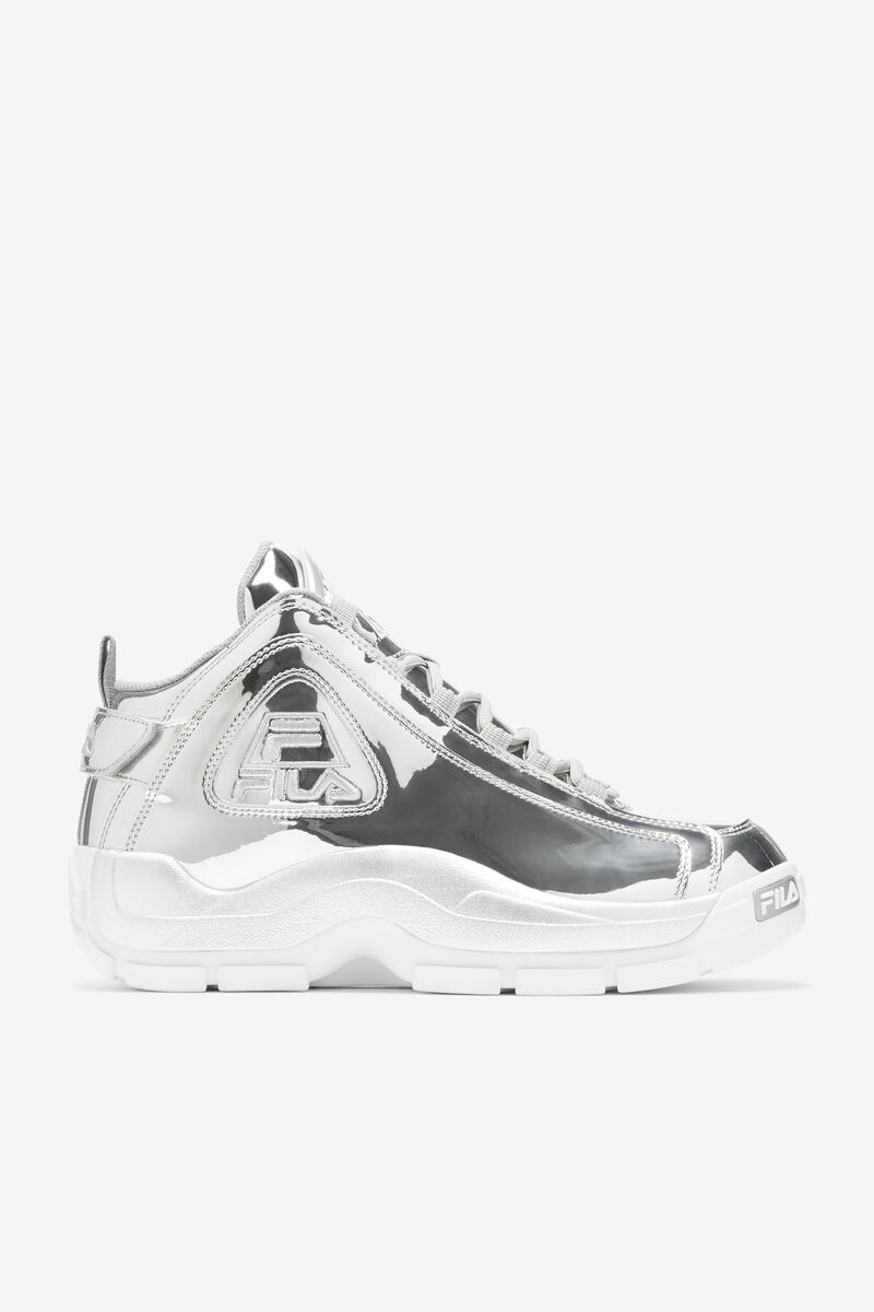 Men\'s Fila Grant Hill 2 Metallic Basketball Shoes Metal Silver / Metal Silver / Metal Silver | PbeA2