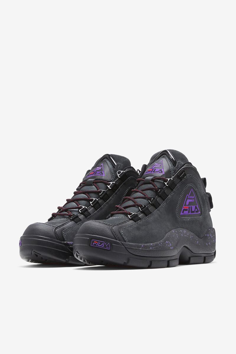 Men's Fila Grant Hill 2 Outdoor Basketball Shoes Black / Purple | 7gpX16OObRS