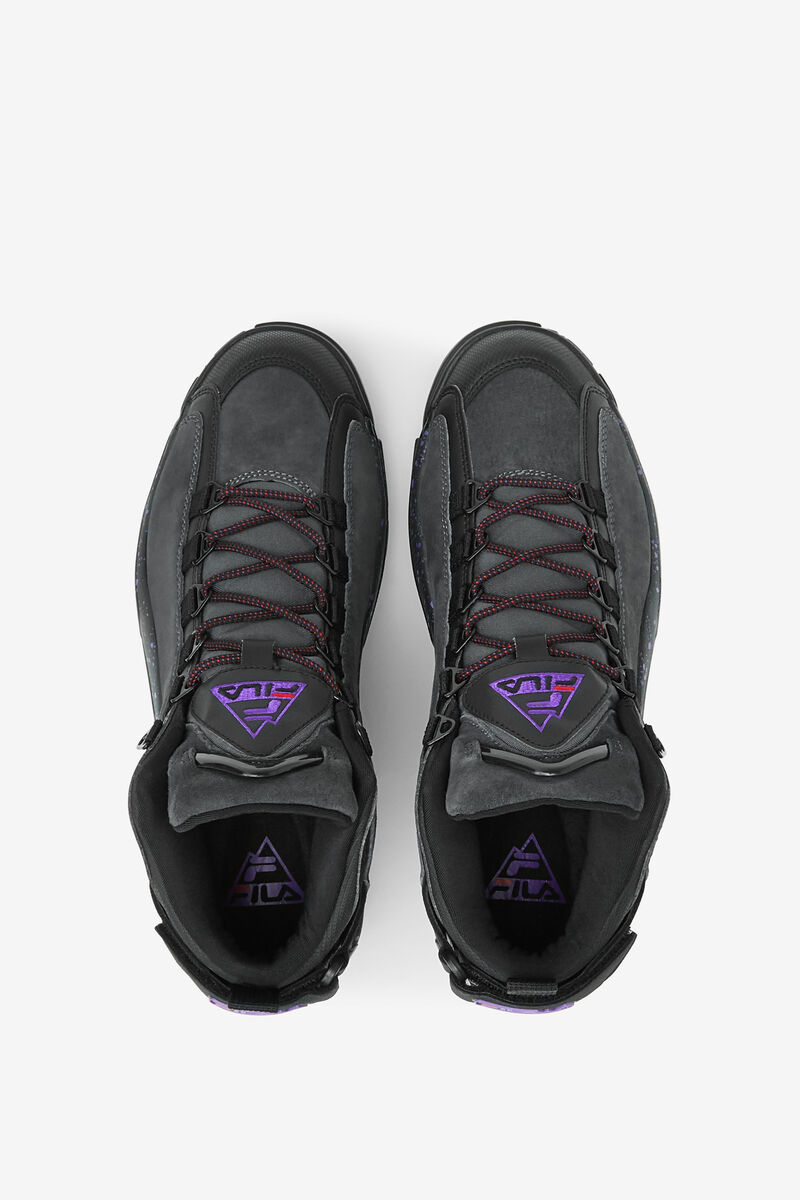 Men's Fila Grant Hill 2 Outdoor Basketball Shoes Black / Purple | 7gpX16OObRS