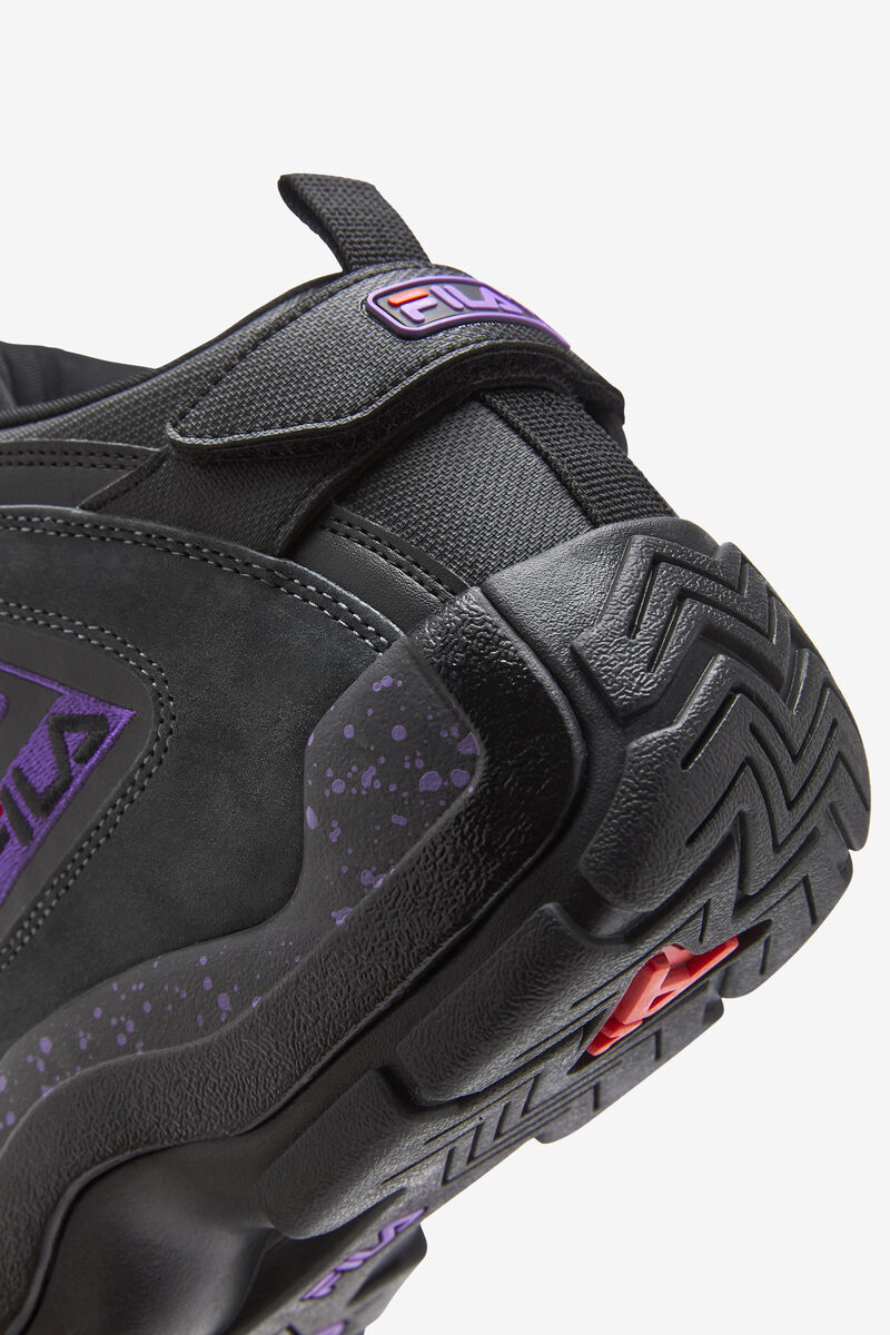 Men's Fila Grant Hill 2 Outdoor Basketball Shoes Black / Purple | 7gpX16OObRS