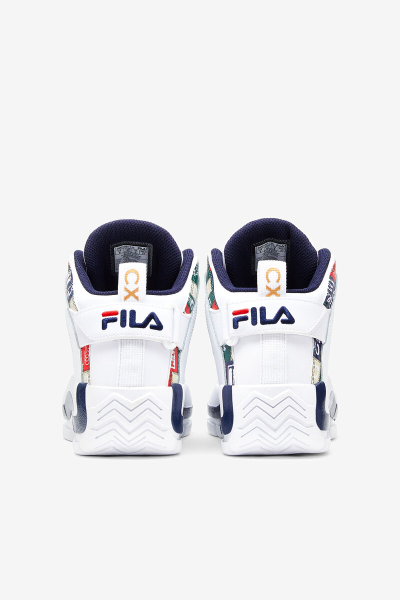 Men's Fila Grant Hill 2 Patchwork Basketball Shoes White / Navy / Red | KGEc8pcf2LX